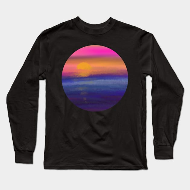 Watercolor Sunset Long Sleeve T-Shirt by elizabethsdoodles